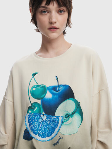 Short sweatshirt with print - 5