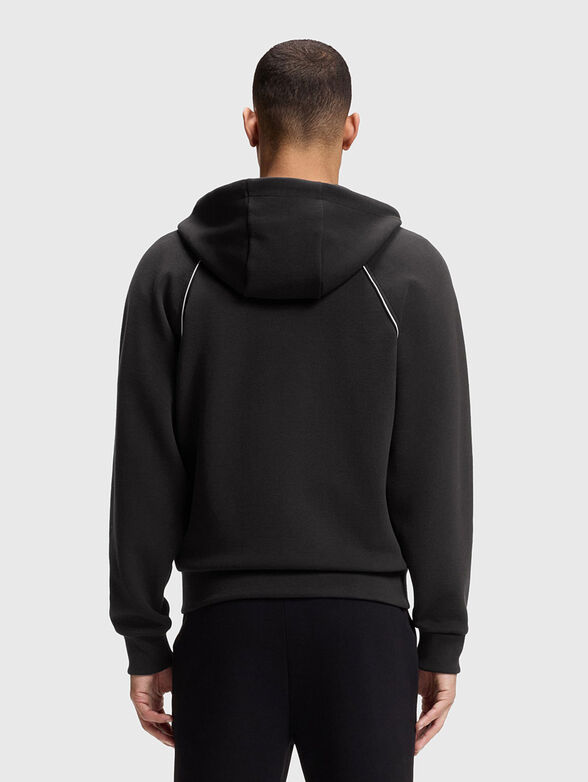 Hoodie with zip and contrast trim - 3