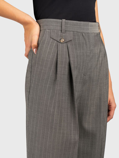 TETIAMA wool trousers with fine stripe - 4