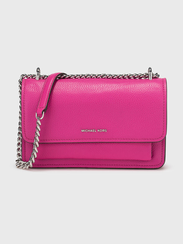 Crossbody bag in leather with logo - 1