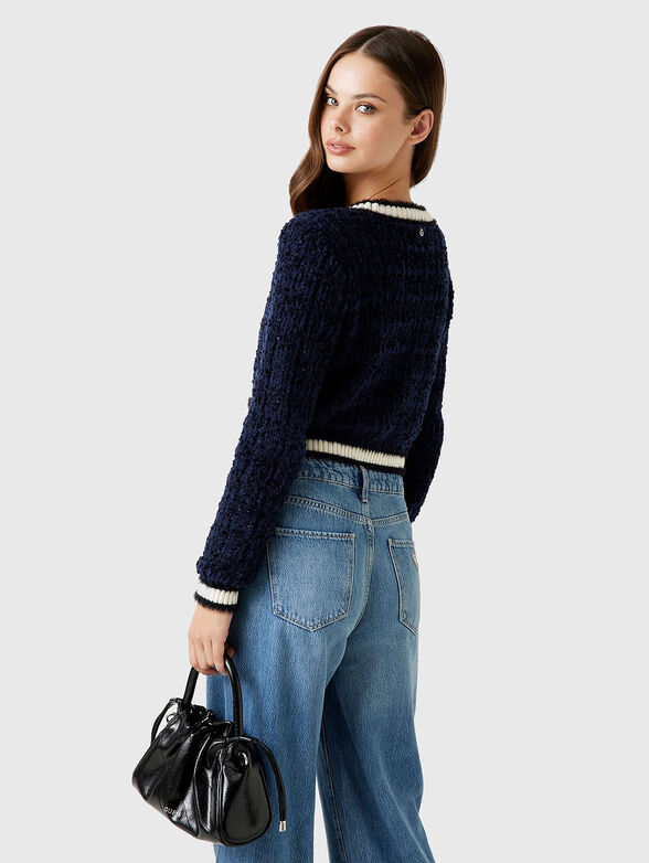 Short cardigan with accent buttons - 3