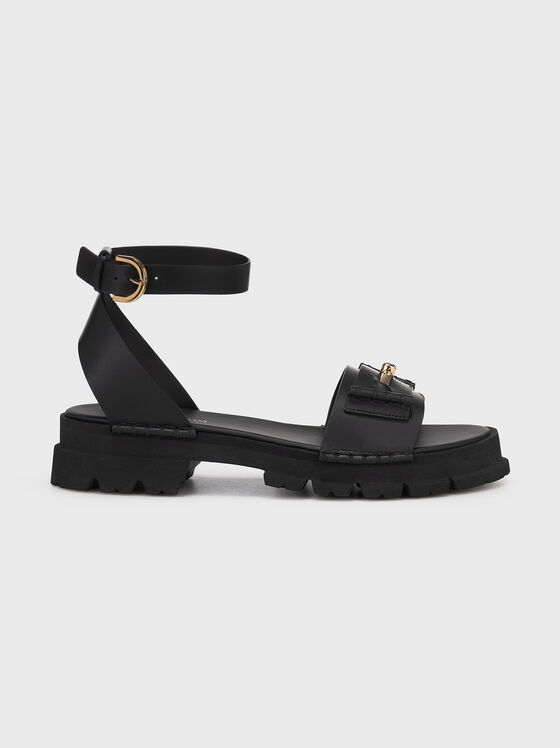 Black leather shoes - 1