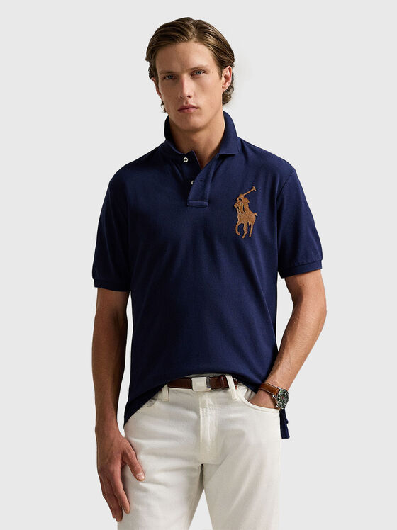 Памучен поло-шърт с макси лого - 1