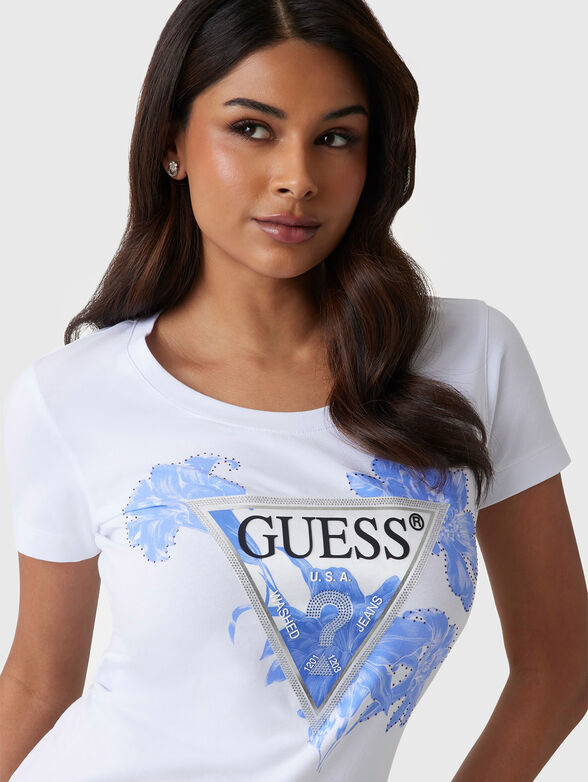 FLOWER T-shirt with triangular logo accent - 4