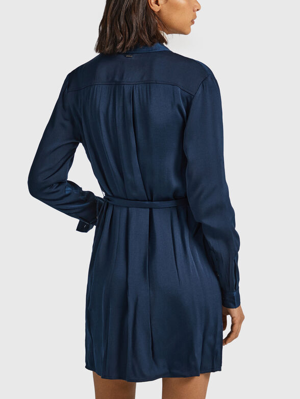 Mini dress type shirt in dark blue color - 2