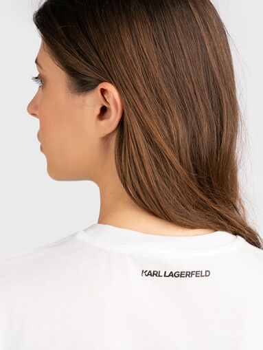 Black T-shirt with logo print - 4