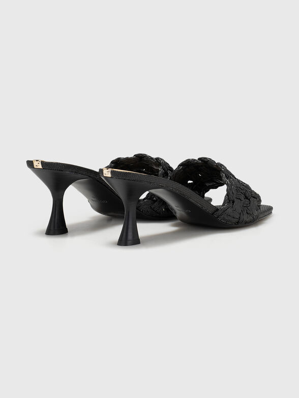 Heeled shoes with a woven texture - 3