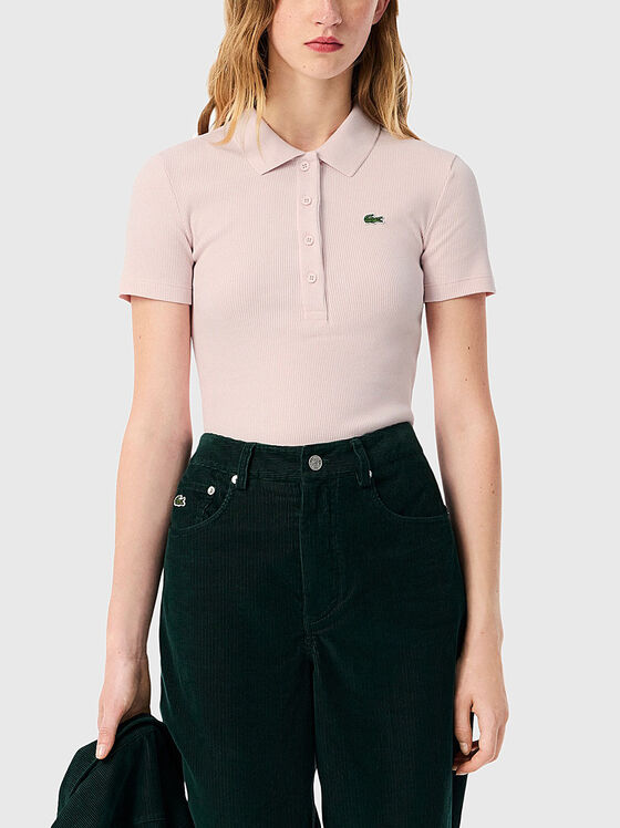 Short sleeve polo shirt in ecru - 1