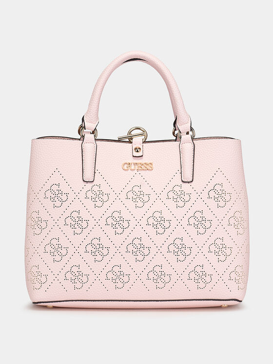 Розова чанта AMARA с монограмни лого детайли - 1