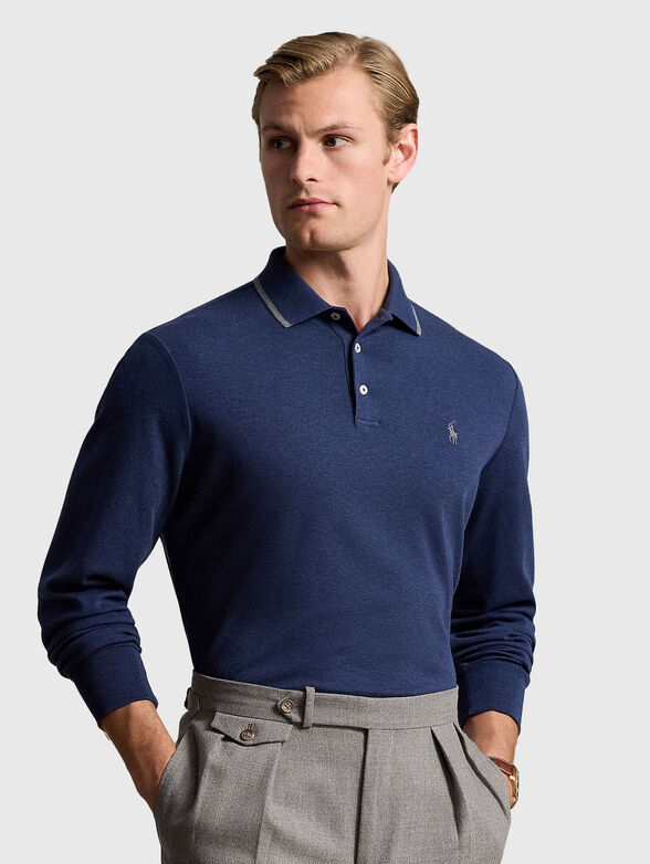 Polo-shirt with long sleeves - 1