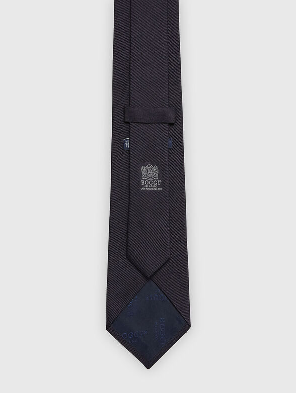 Dark blue silk tie  - 2