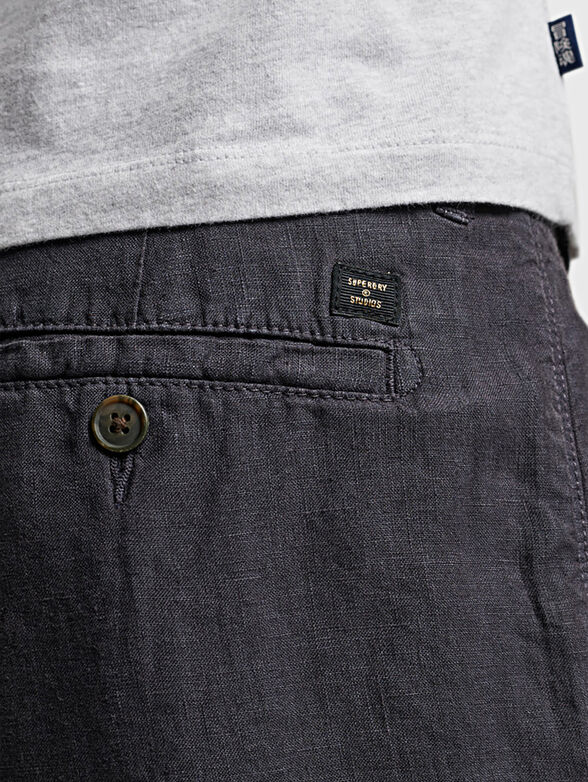 STUDIOS blue linen shorts - 3