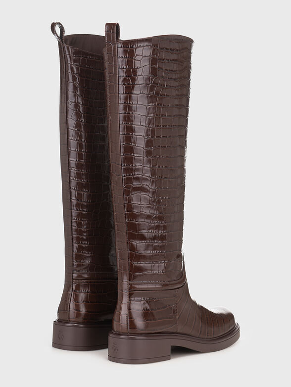CELIA RIDING boots with croco texture - 3