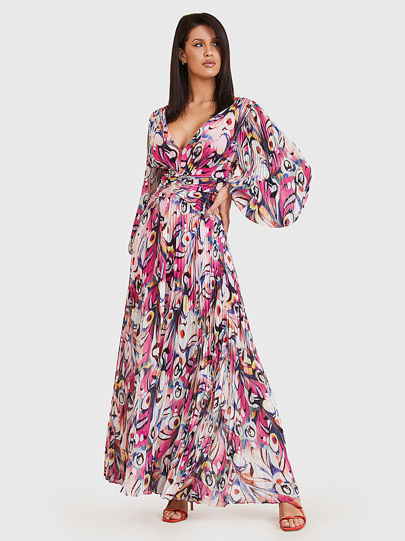 WONDERLAND maxi dress with print brand Marciano Globalbrandsstore en
