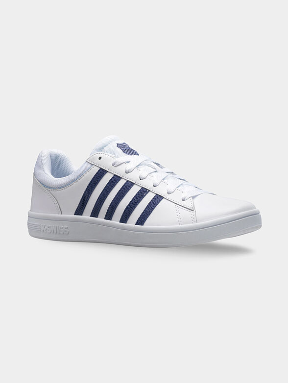 COURT WINSTON leather sneakers with blue stripes - 2
