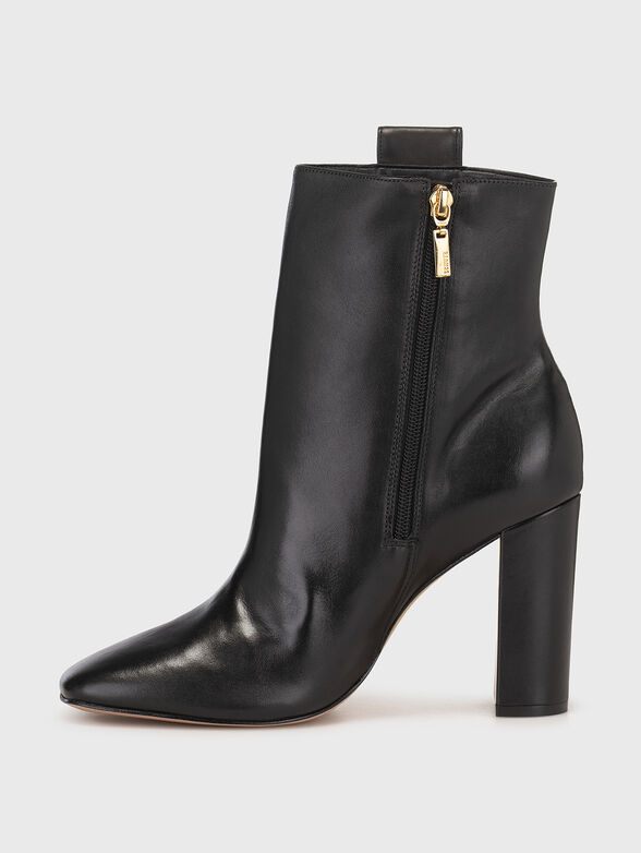 Leather ankle boots with golden detail  - 4