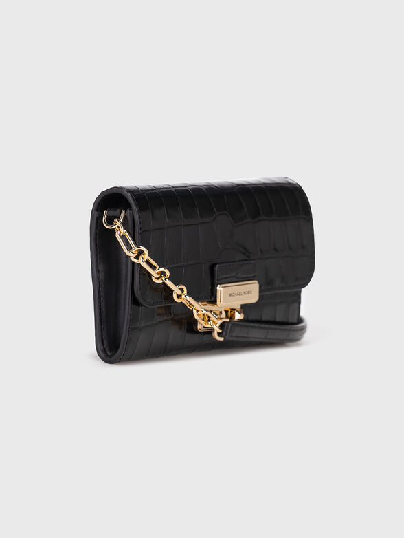 Black leather crossbody bag - 4