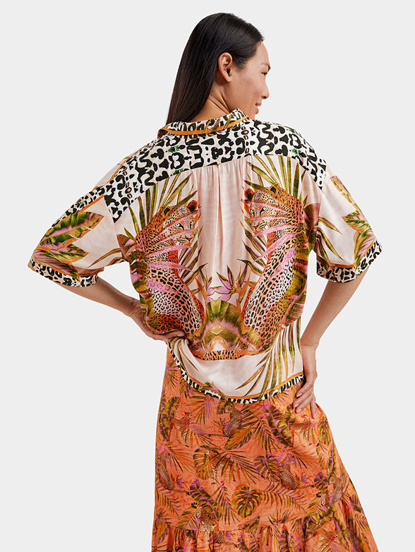 Shirt with leopard print - 3