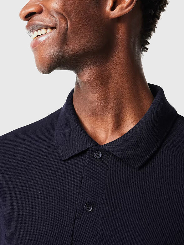 Quilted logo badge polo shirt  - 4