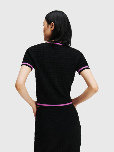 Black knitted T-shirt - 3
