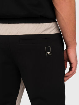 Sports pants with beige inserts - 4