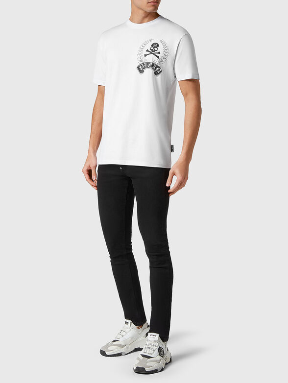 Logo accent T-shirt in beige - 2