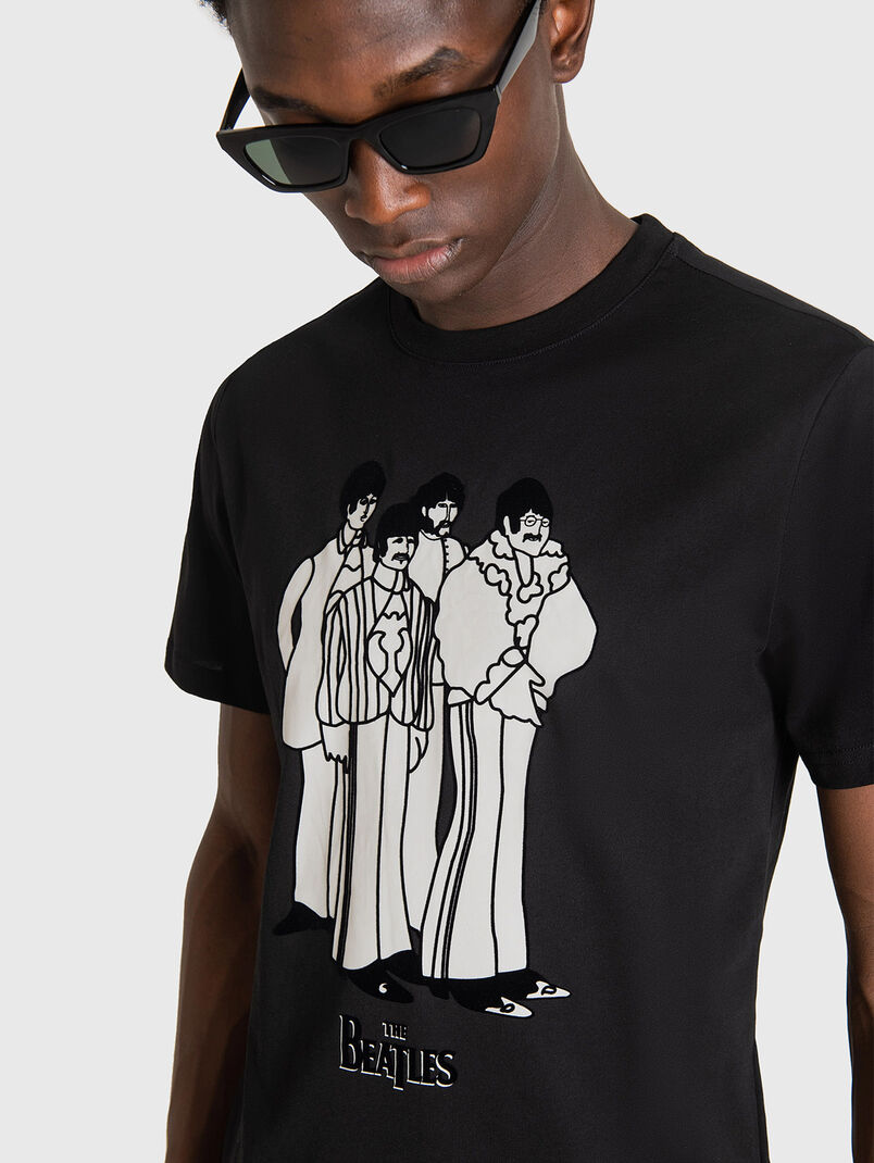 Black T-shirt with "The Beatles" print - 3