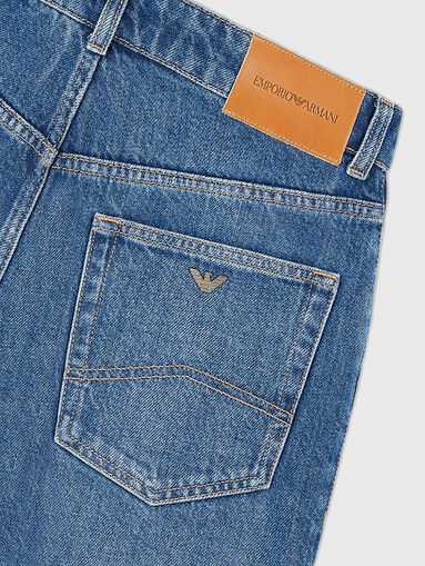 Black jeans with logo detail  - 4