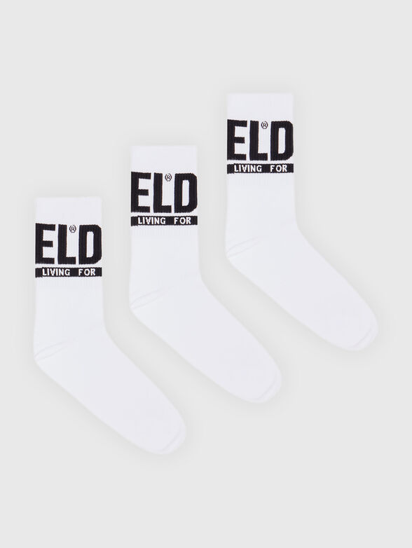 Set of three pairs of socks in black - 1