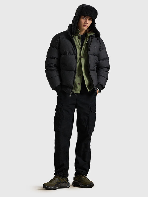 Padded jacket with embroidered logo - 2