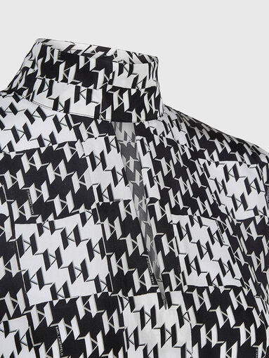 Silk dress with monogram print - 3