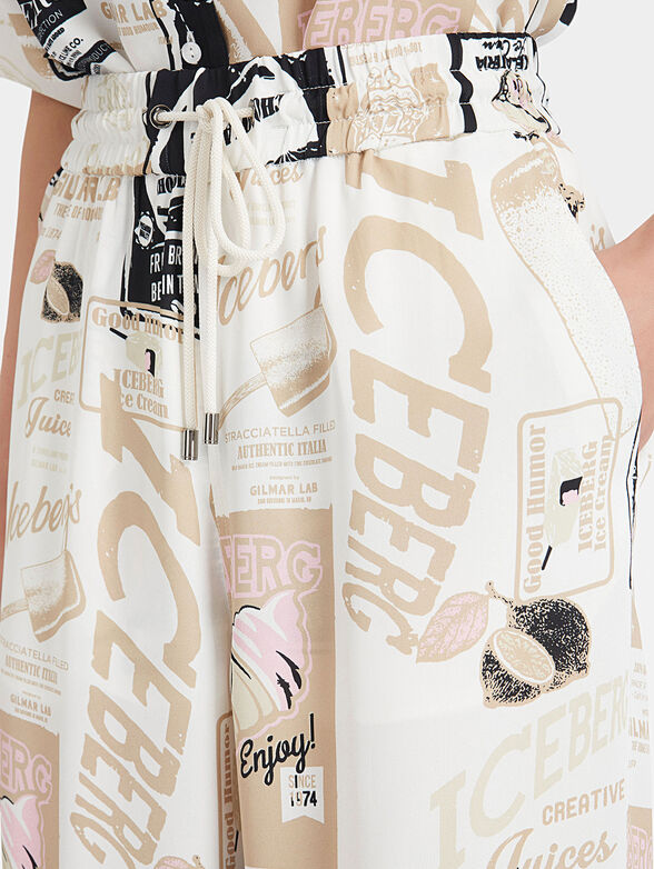 Pants with print and laces - 3