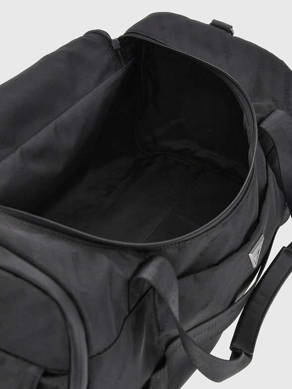 VENEZIA black duffle bag with logo detail - 4