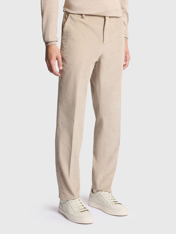 Regular trousers in corduroy - 1