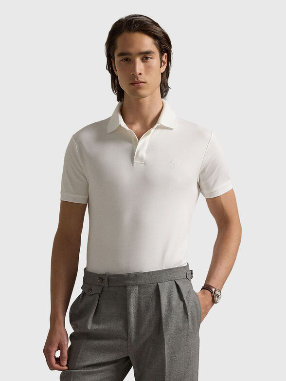 White cotton polo shirt  - 0