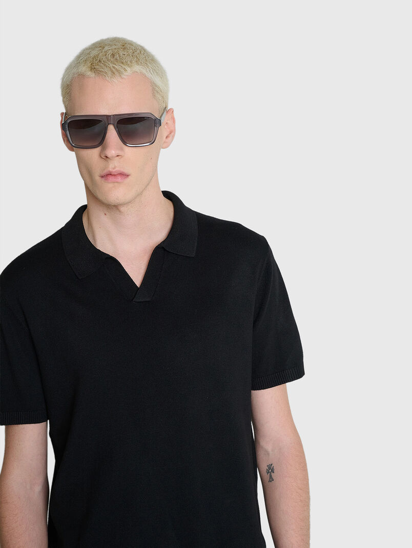 Slim-fit polo shirt in black   - 3