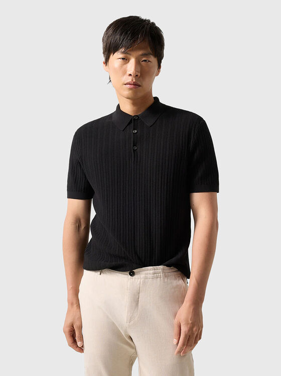 TOBIAS knitted polo shirt with short sleeves - 1