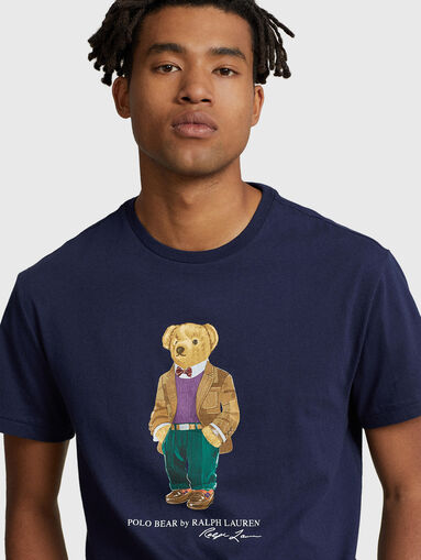 POLO BEAR cotton T-shirt in dark blue - 4
