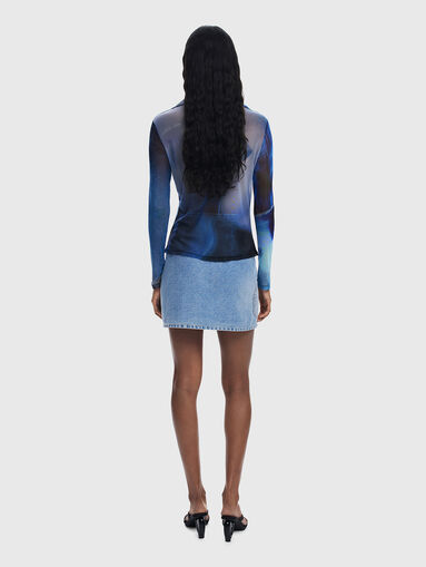Tulle shirt with abstract print - 3