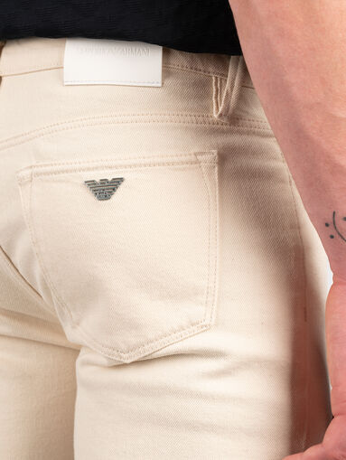Slim jeans in ecru colour - 3