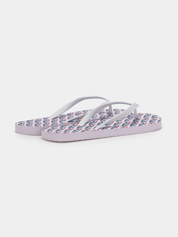 TROY LOGO flip-flops with monogram logo print - 3