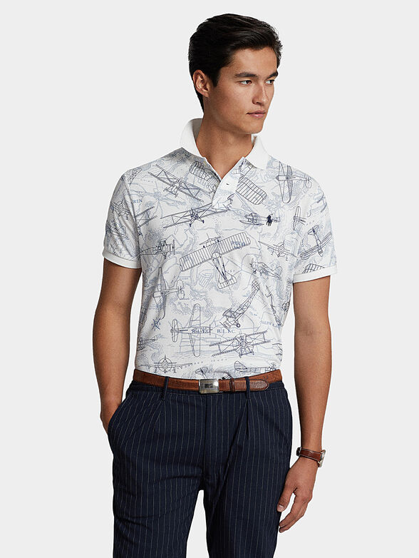Polo-shirt with accent print - 1
