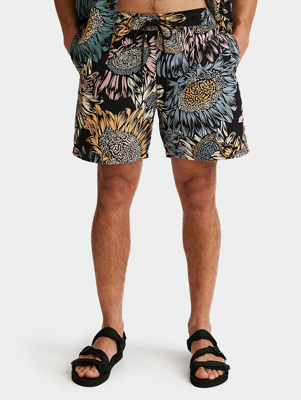 Floral print swim shorts - 1