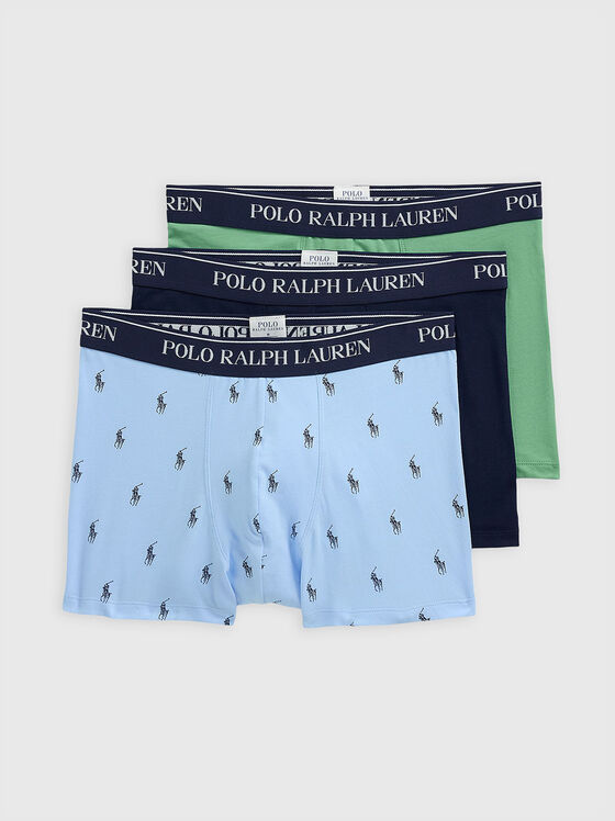 Set of three pairs of boxers with logo stripe - 1