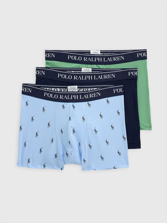 Set of three pairs of boxers with logo stripe - 1