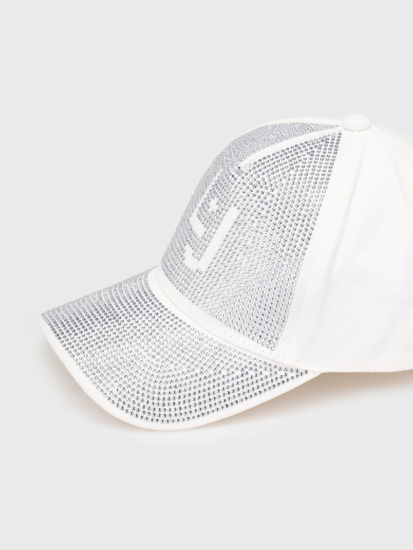 Baseball cap with logo rhinestones - 3