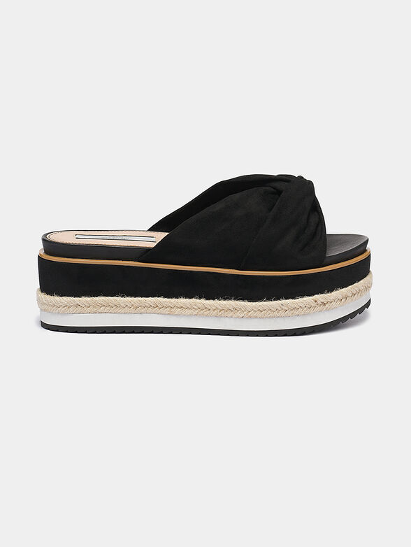 WICK Platform sandals in black color - 4