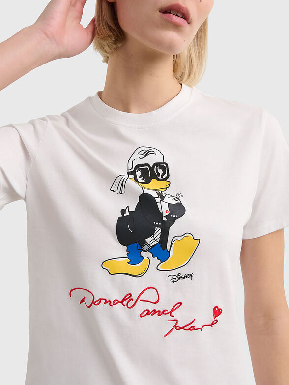 Cotton T-shirt with accent print - 4