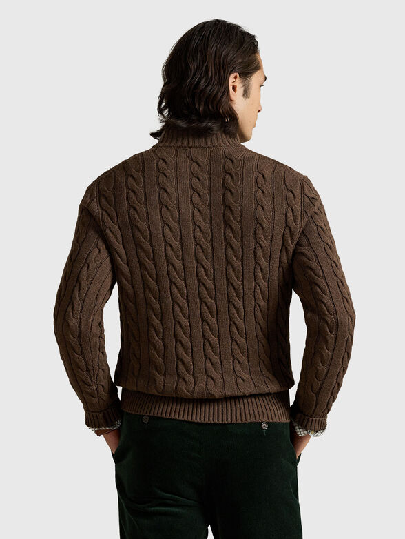 Cable knit cotton zip jumper - 3