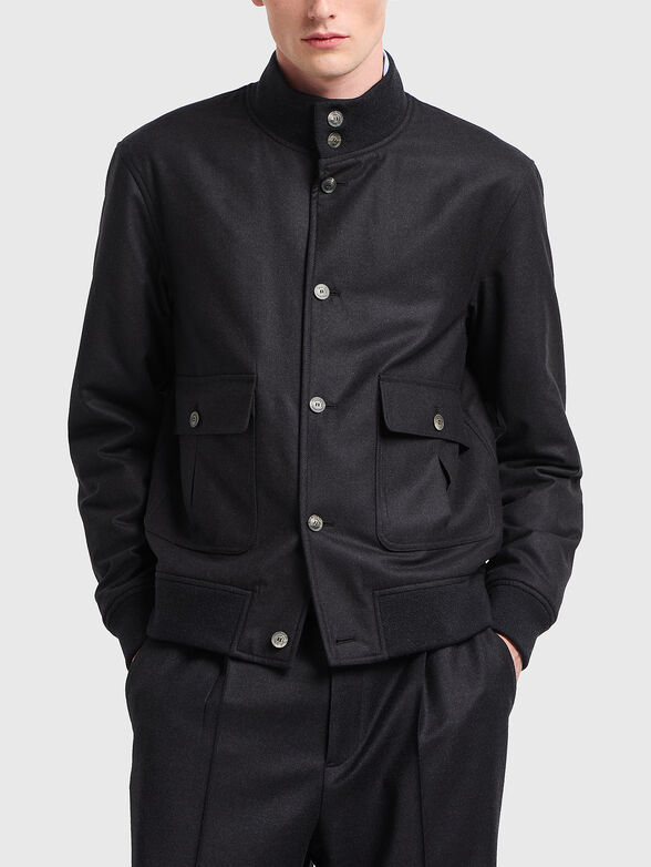 Wool jacket with buttons - 1